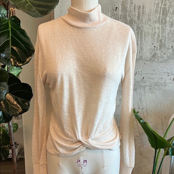 Sanctuary Cream Twist Front Long Sleeve Top - Picture 3 of 5